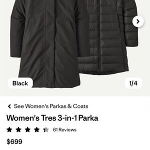 Patagonia Women's 3-in-1 Black Parka